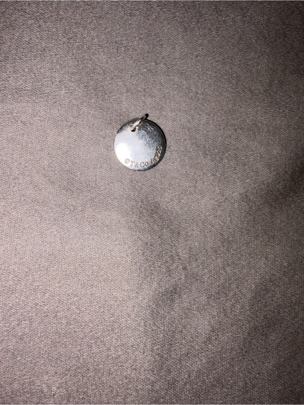 Tiffany & Co. Initial A Round Silver Pendant Charm